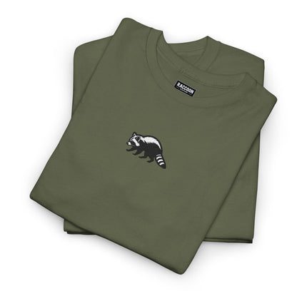 Large Raccoon Embroidered Unisex T-Shirt