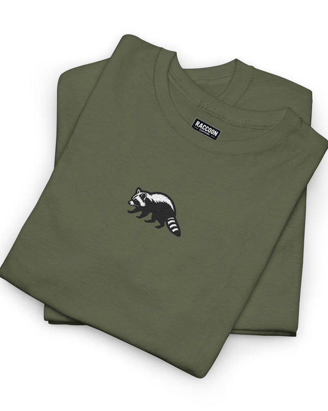 Large Raccoon Embroidered Unisex T-Shirt