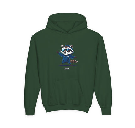 Street Style Raccoon - Kids Hoodie
